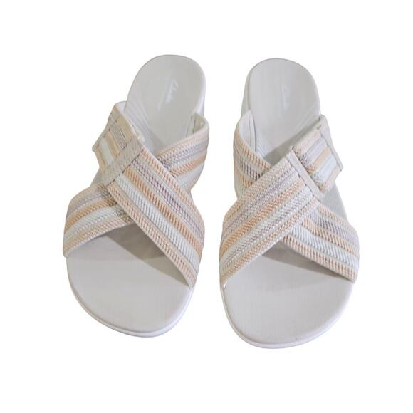 Clarks Arla Wave Cloudsteppers Slide Sandals Beige Size 10W NWOT - Picture 3 of 5
